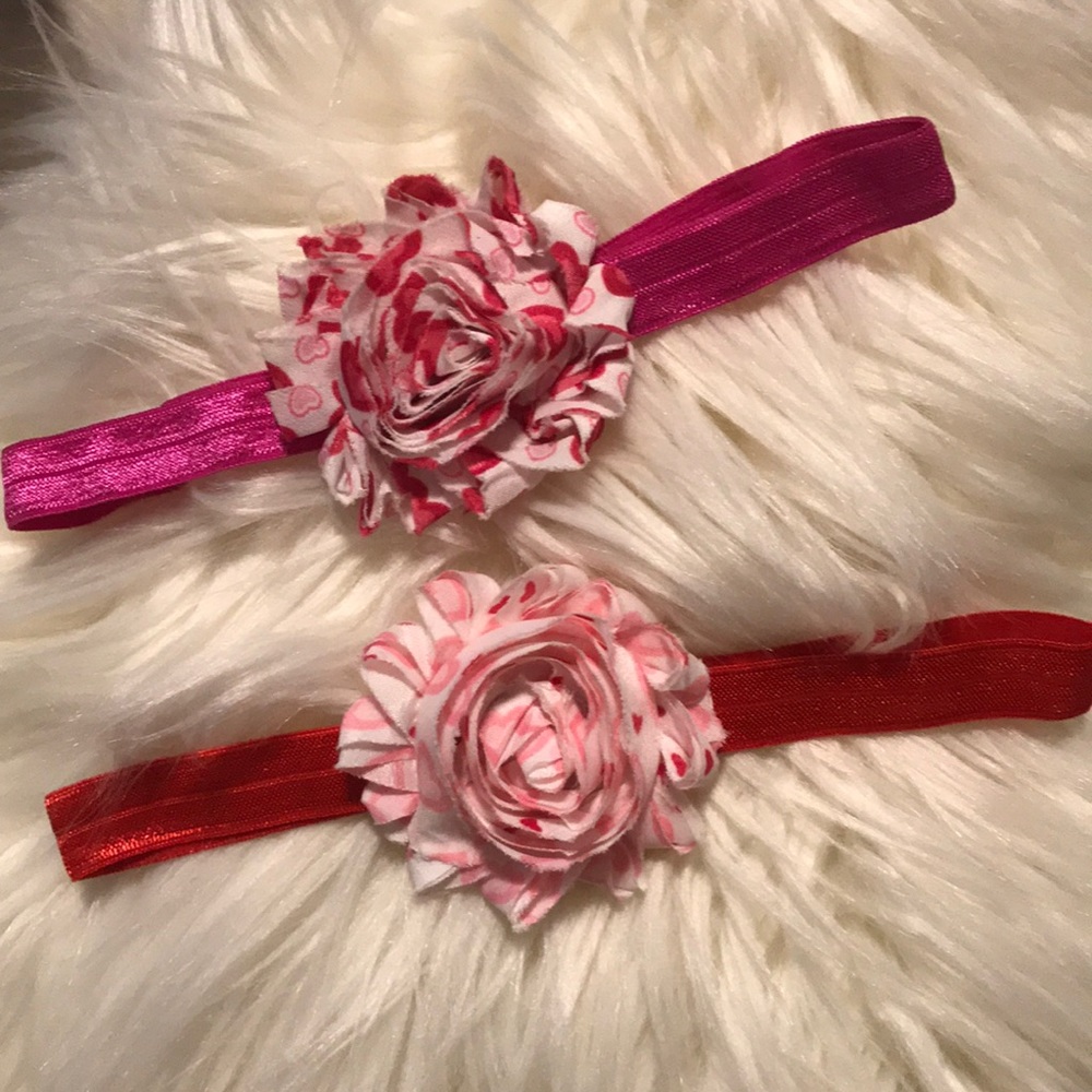 Infant girls heart stretch headbands (2)